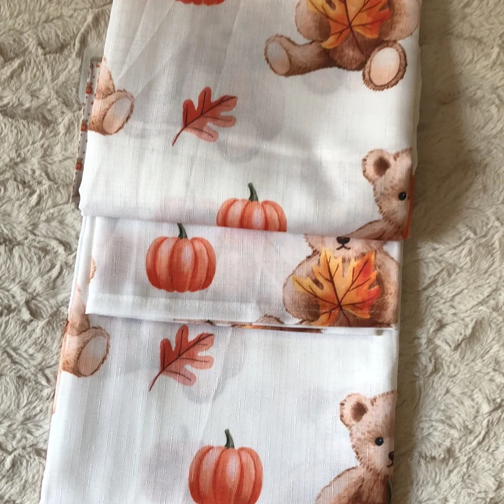 CH Style Teddy Bears and Pumpkins Shower Curtain